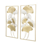 Elegant Ginkgo Leaf Metal Wall Art Sculpture | Kelmera