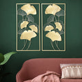 Elegant Ginkgo Leaf Metal Wall Art Sculpture | Kelmera