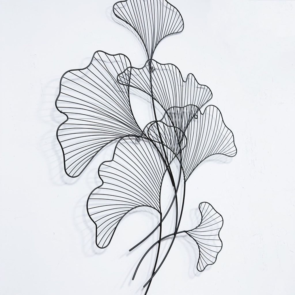 Elegant Ginkgo Leaf Metal Wall Sculpture | Kelmera