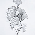 Elegant Ginkgo Leaf Metal Wall Sculpture | Kelmera