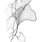 Elegant Ginkgo Leaf Metal Wall Sculpture | Kelmera