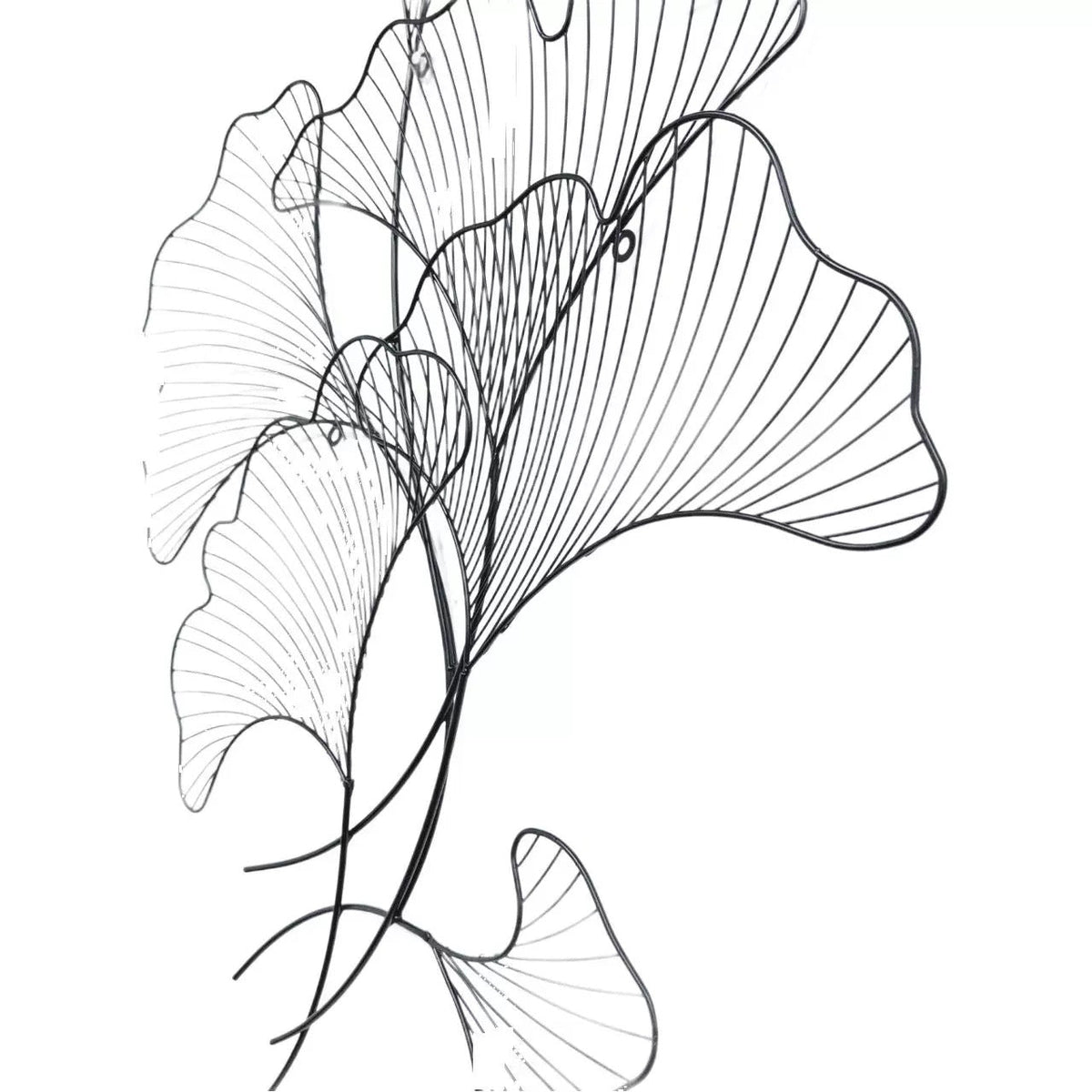 Elegant Ginkgo Leaf Metal Wall Sculpture | Kelmera