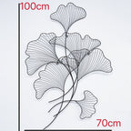 Elegant Ginkgo Leaf Metal Wall Sculpture | Kelmera