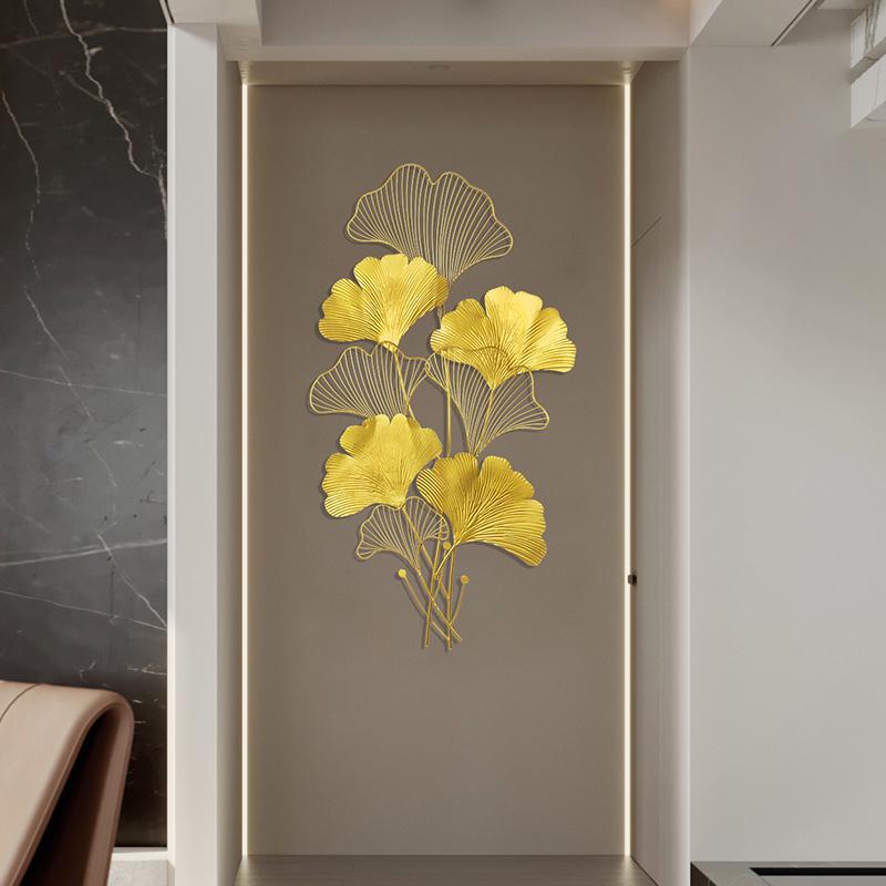 Elegant Ginkgo Leaf Wall Art Sculpture Metal | Kelmera