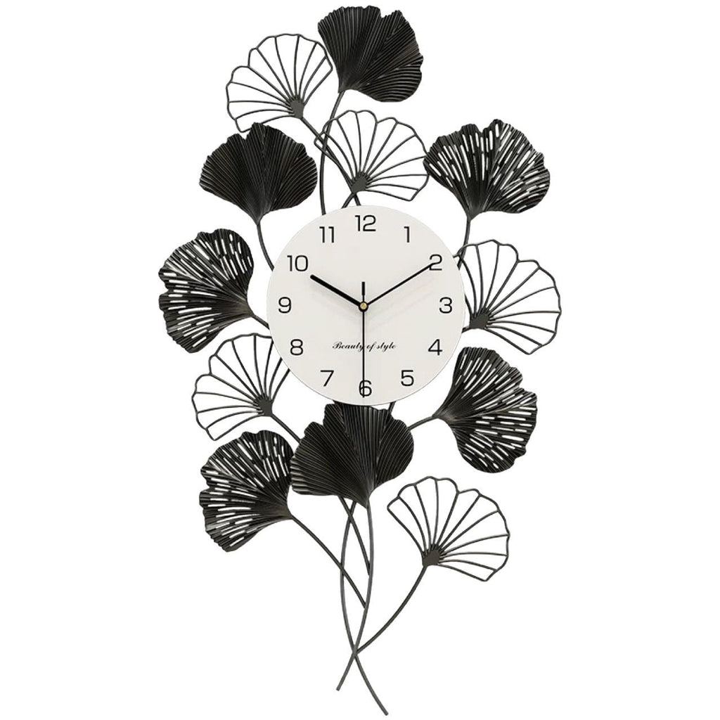 Elegant Ginkgo Leaf Wall Clock | Kelmera