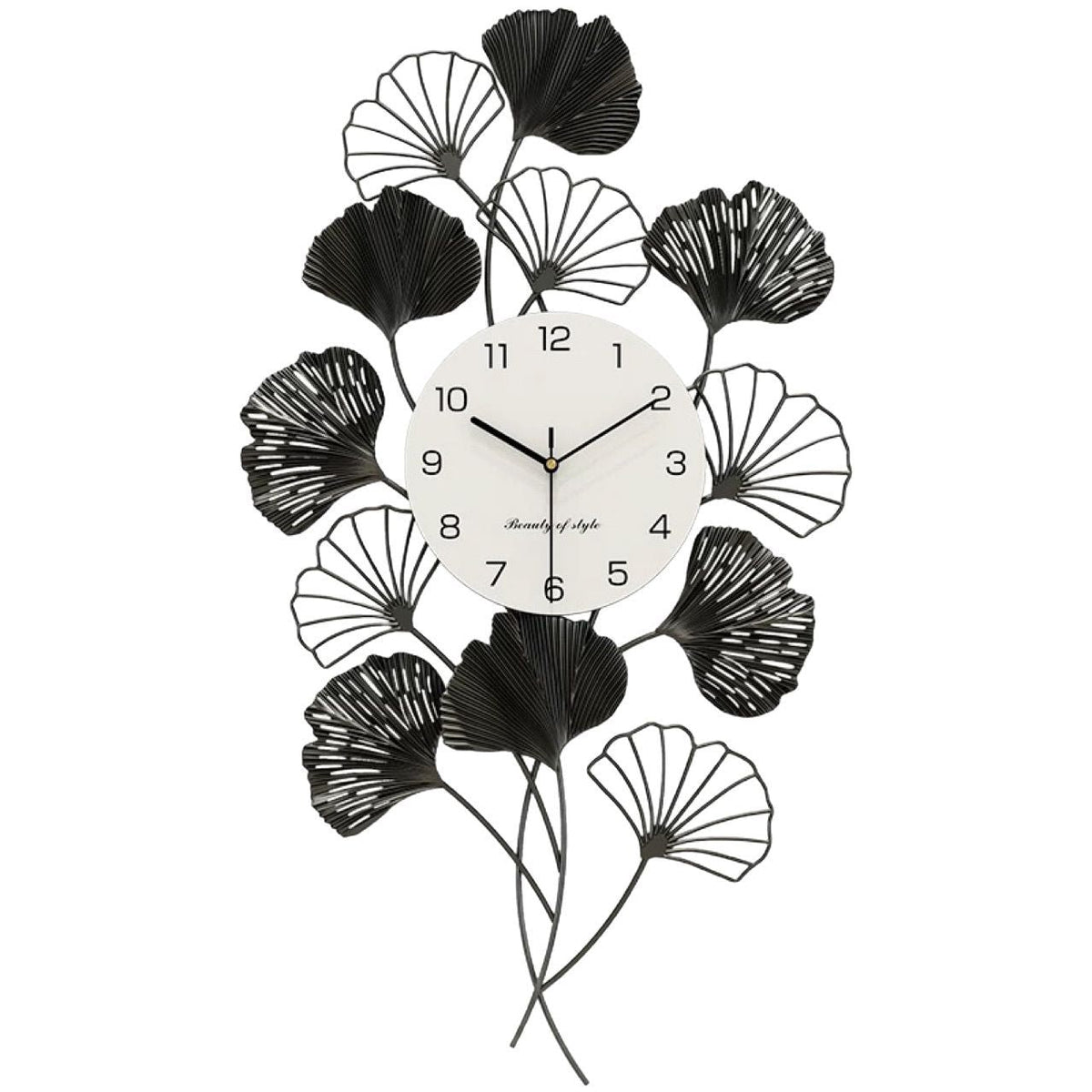 Elegant Ginkgo Leaf Wall Clock | Kelmera