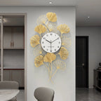 Elegant Ginkgo Leaf Wall Clock | Kelmera