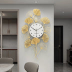 Elegant Ginkgo Leaf Wall Clock | Kelmera