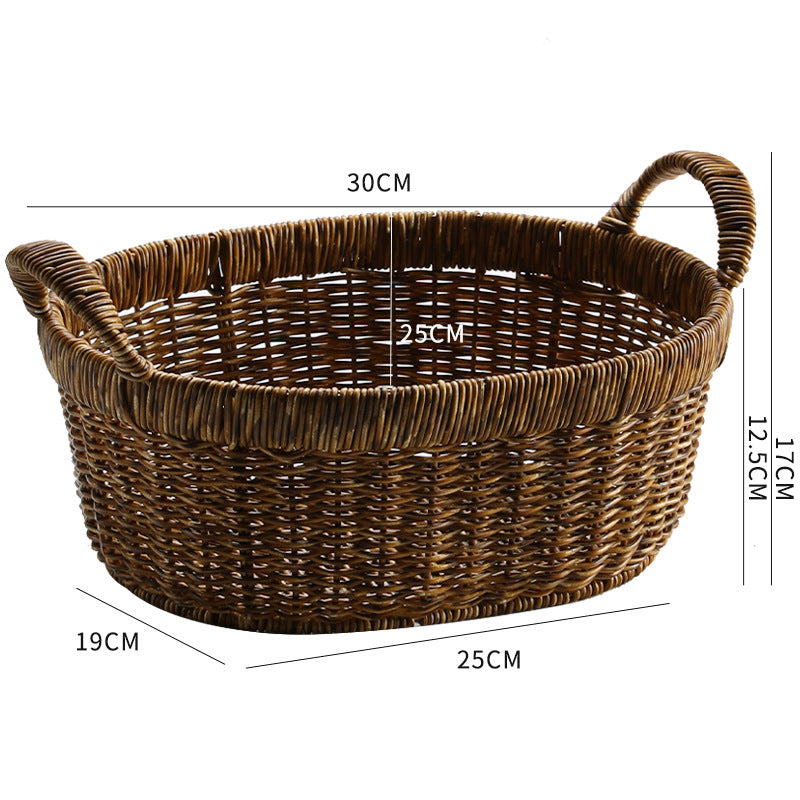 Elegant Handwoven Oval Storage Bowl | Kelmera