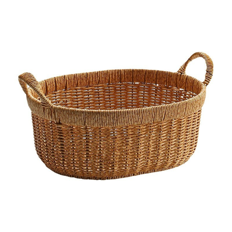 Elegant Handwoven Oval Storage Bowl | Kelmera