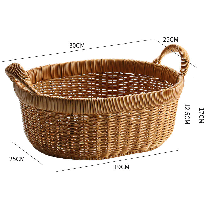 Elegant Handwoven Oval Storage Bowl | Kelmera