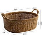 Elegant Handwoven Oval Storage Bowl | Kelmera