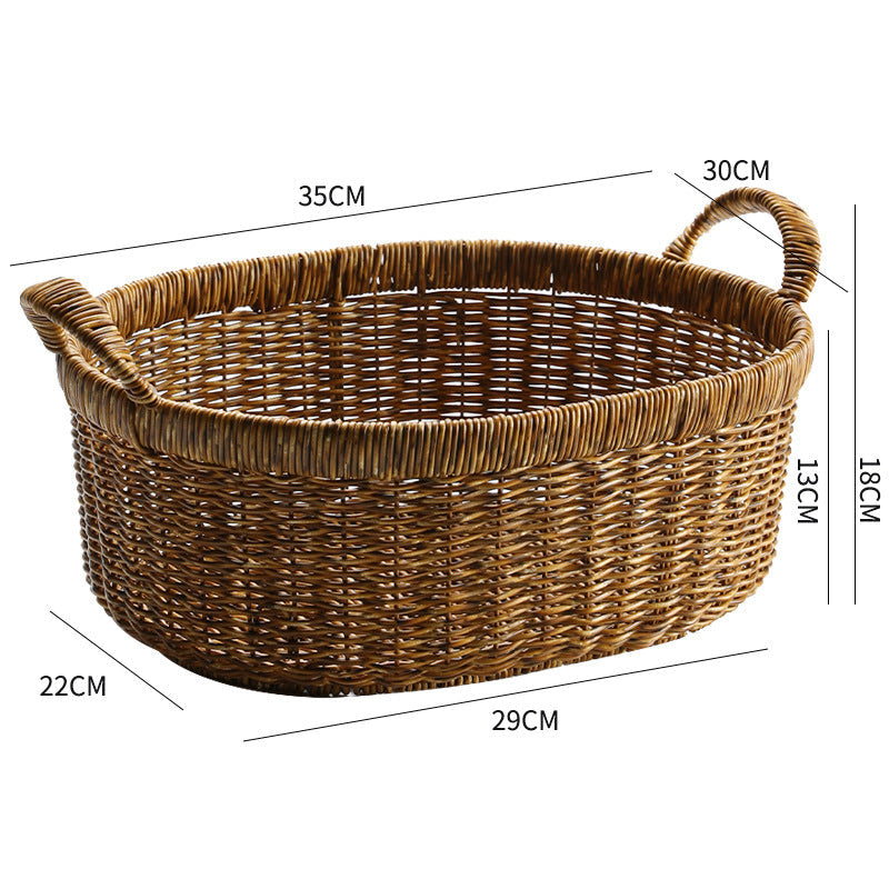 Elegant Handwoven Oval Storage Bowl | Kelmera