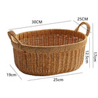 Elegant Handwoven Oval Storage Bowl | Kelmera