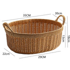 Elegant Handwoven Oval Storage Bowl | Kelmera