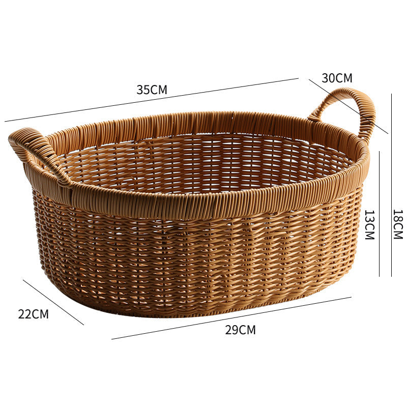 Elegant Handwoven Oval Storage Bowl | Kelmera