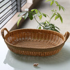 Elegant Handwoven Oval Storage Bowl | Kelmera