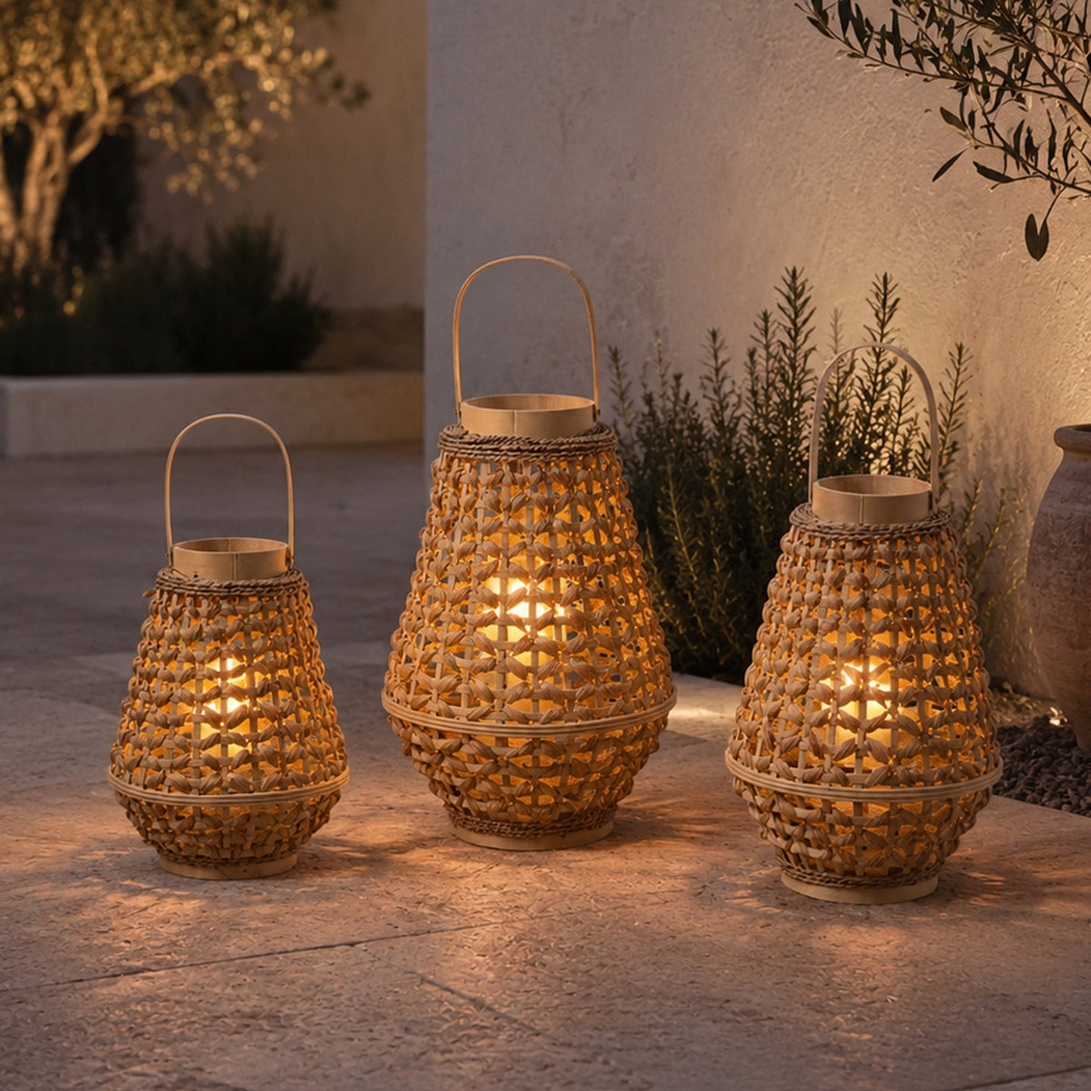 Elegant Lantern made of Braided Rattan | Kelmera