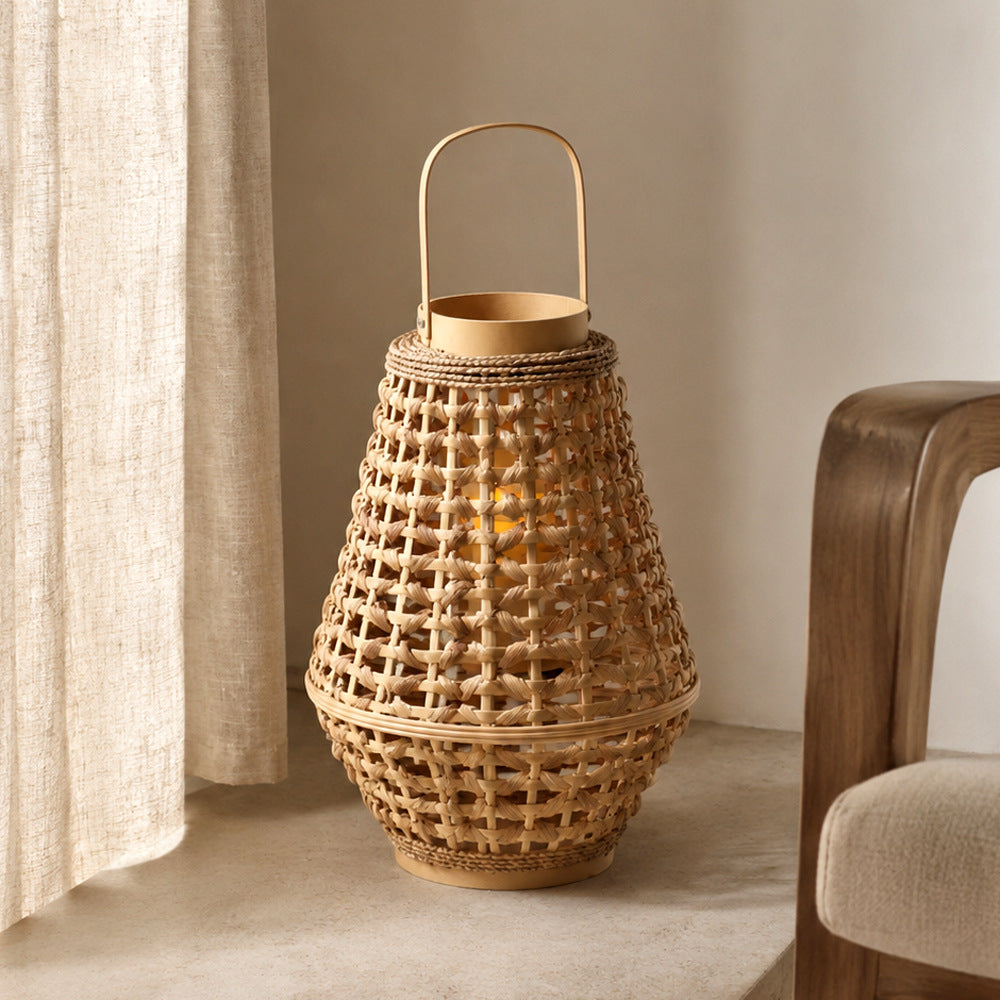Elegant Lantern made of Braided Rattan | Kelmera