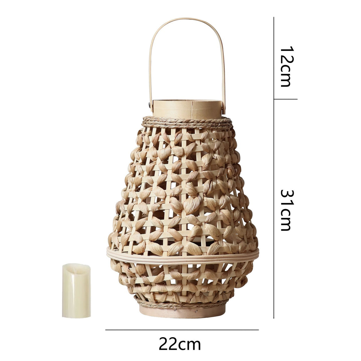 Elegant Lantern made of Braided Rattan | Kelmera