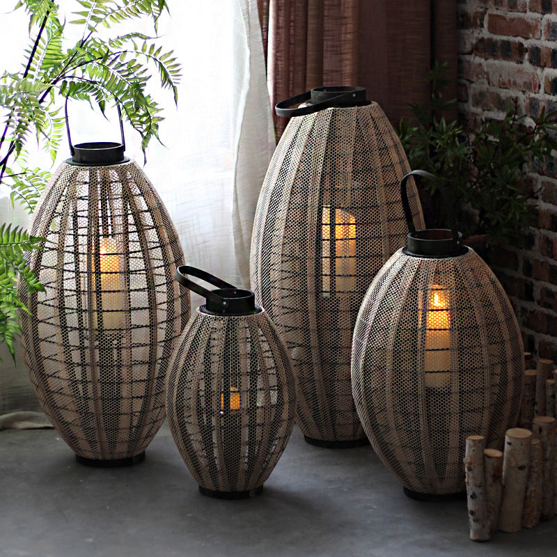 Elegant Lantern with Metal Grid | Kelmera