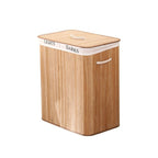 Elegant Laundry Basket made of Bamboo with Practical Lid | Kelmera