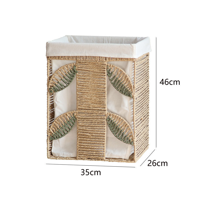 Elegant Laundry Basket made of Natural Wicker with Fabric Lining | Kelmera