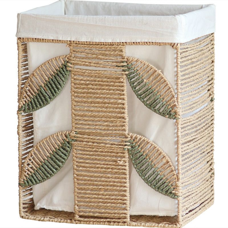 Elegant Laundry Basket made of Natural Wicker with Fabric Lining | Kelmera