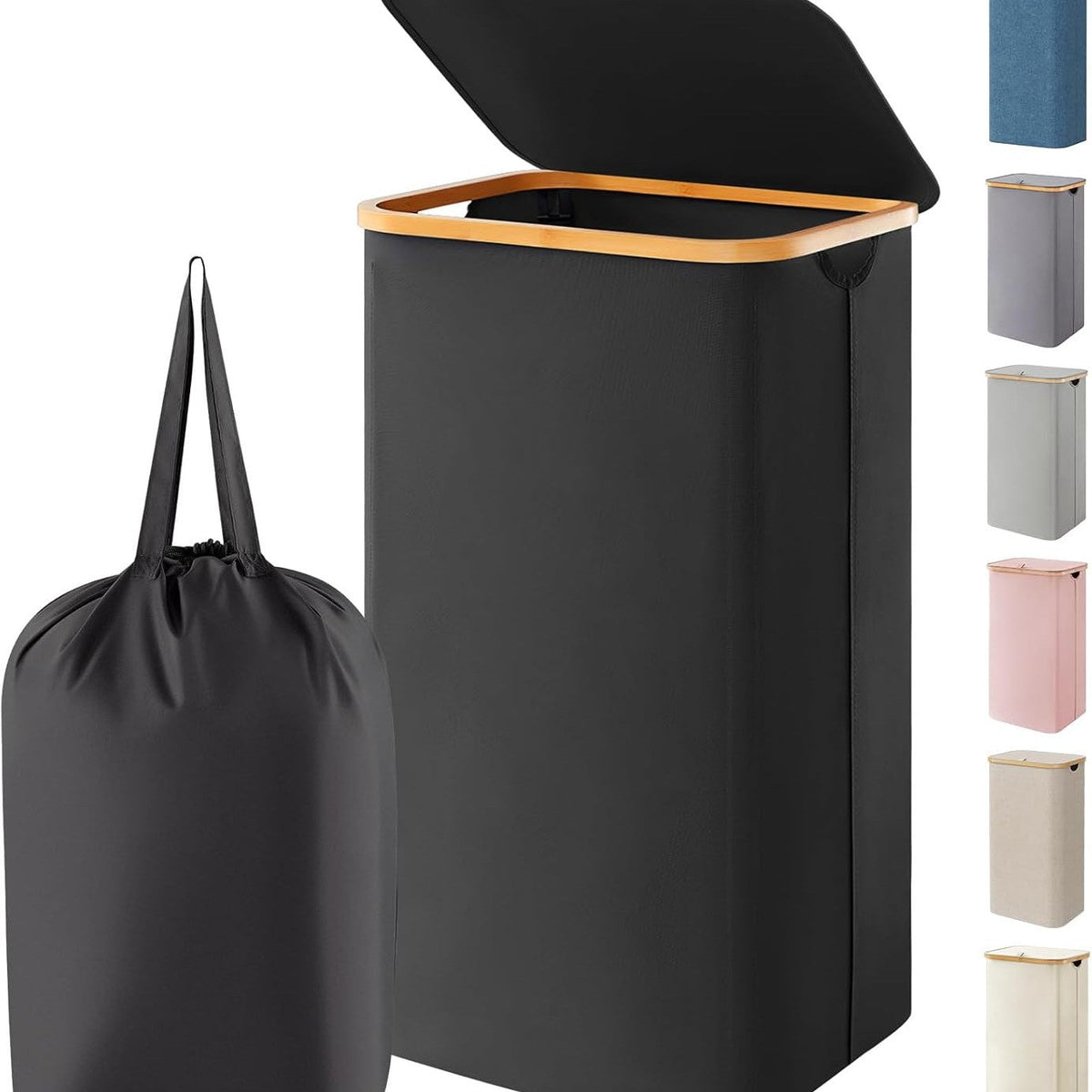 Elegant Laundry Bin with Removable Lid and Inner Bag | Kelmera