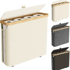 Elegant Laundry Container made of High-Quality Textile with Bamboo Frame | Kelmera