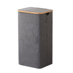 Elegant Laundry Container made of High-Quality Textile with Bamboo Frame | Kelmera