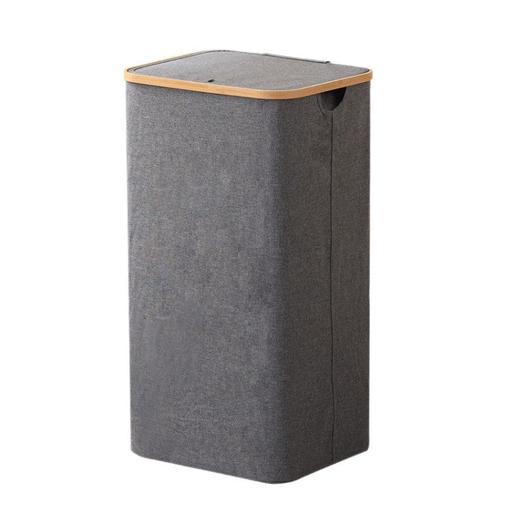 Elegant Laundry Container made of High-Quality Textile with Bamboo Frame | Kelmera