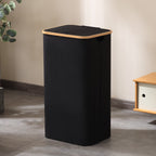 Elegant Laundry Container made of High-Quality Textile with Bamboo Frame | Kelmera