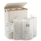 Elegant Laundry Container made of High-Quality Textile with Bamboo Frame | Kelmera