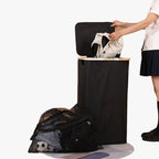 Elegant Laundry Container with Practical Lid and Carrying System | Kelmera