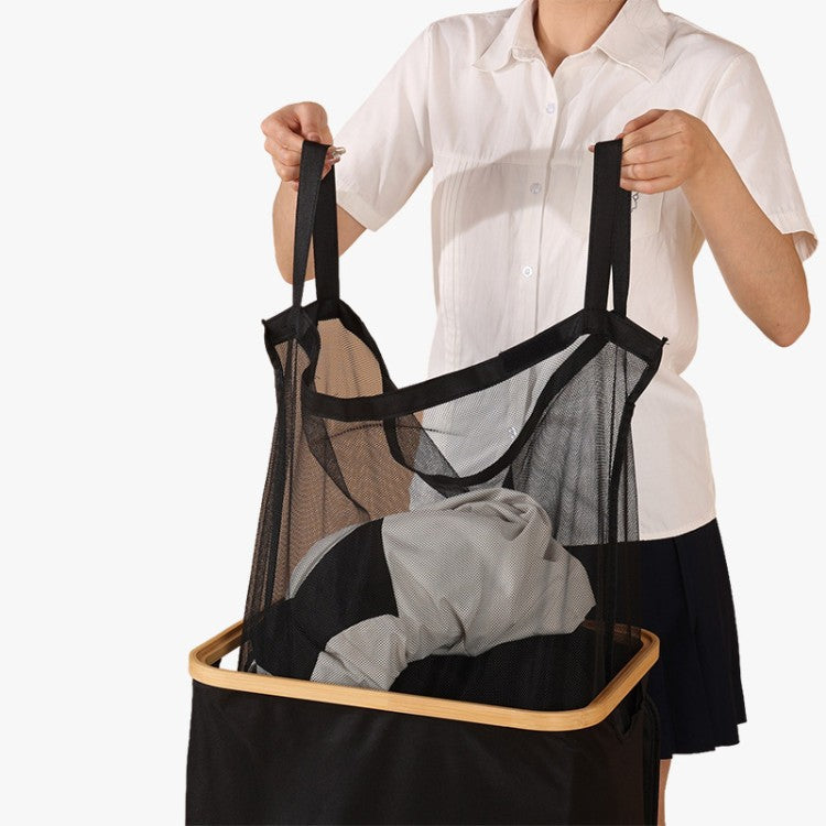 Elegant Laundry Container with Practical Lid and Carrying System | Kelmera