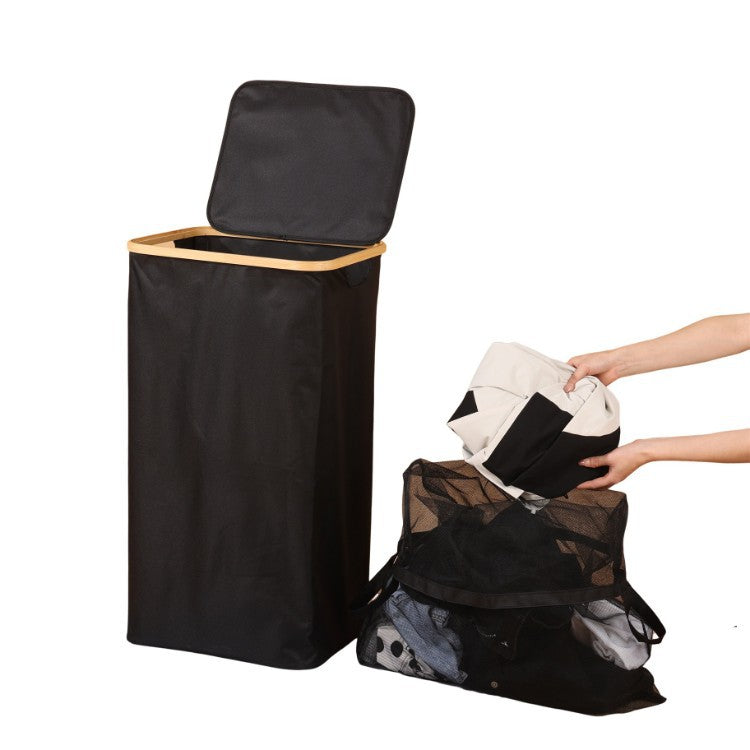 Elegant Laundry Container with Practical Lid and Carrying System | Kelmera