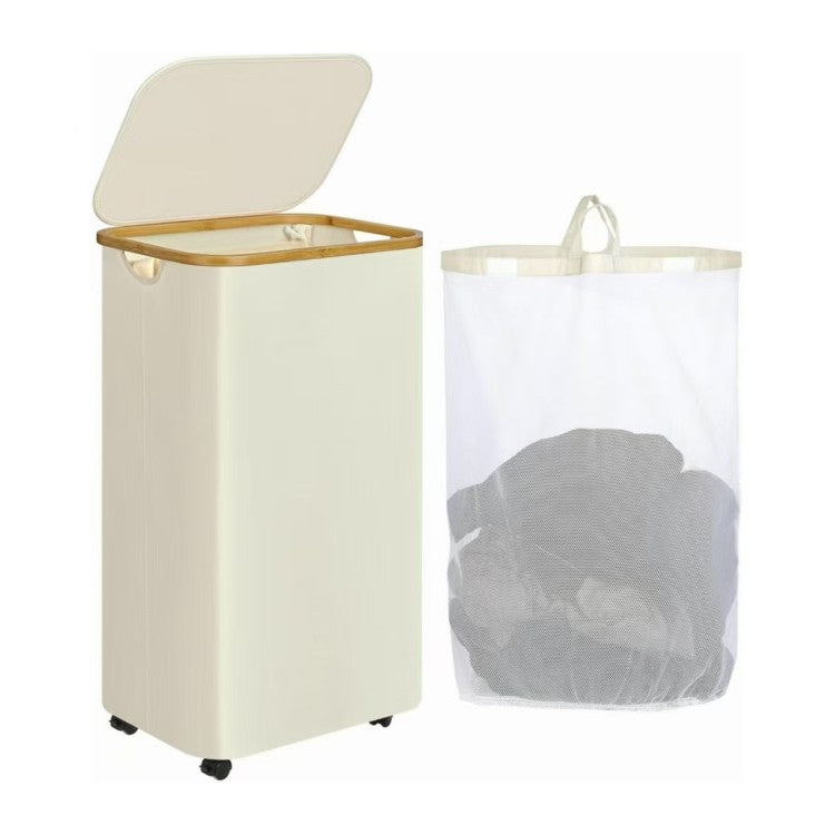 Elegant Laundry Container with Practical Lid and Carrying System | Kelmera