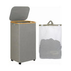 Elegant Laundry Container with Practical Lid and Carrying System | Kelmera