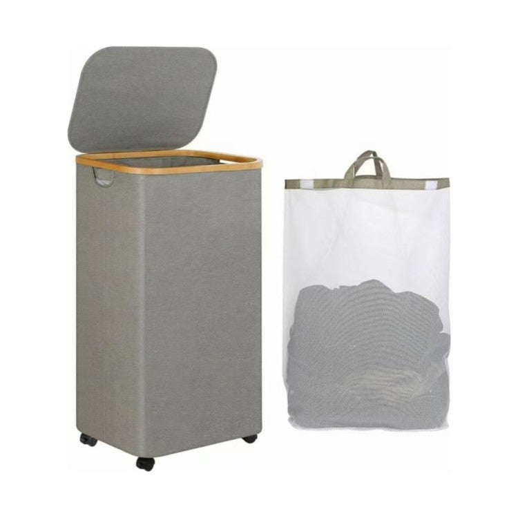 Elegant Laundry Container with Practical Lid and Carrying System | Kelmera