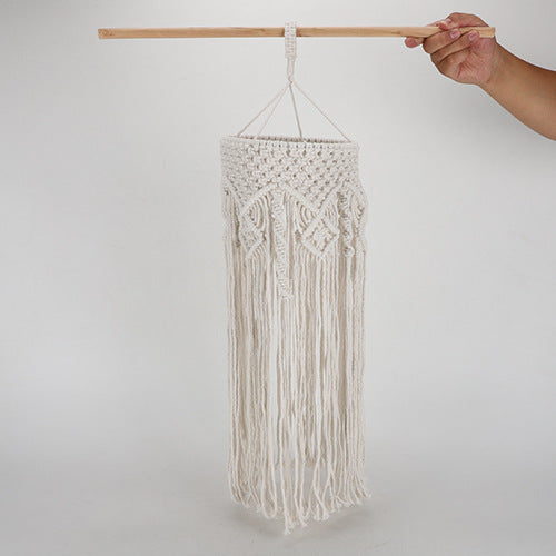 Elegant Macrame Hanging Lamp with Fringes | Kelmera
