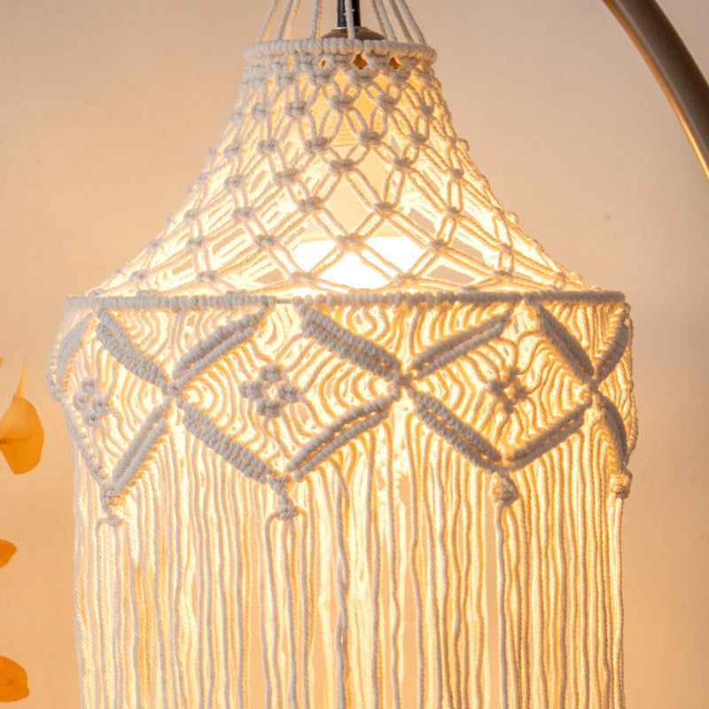 Elegant Macrame Hanging Lamp with Fringes | Kelmera