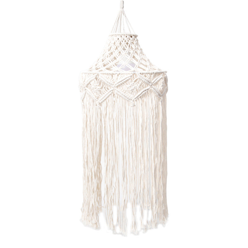 Elegant Macrame Hanging Lamp with Fringes | Kelmera