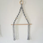 Elegant Macrame Plant Hanger Yellow Gray | Kelmera