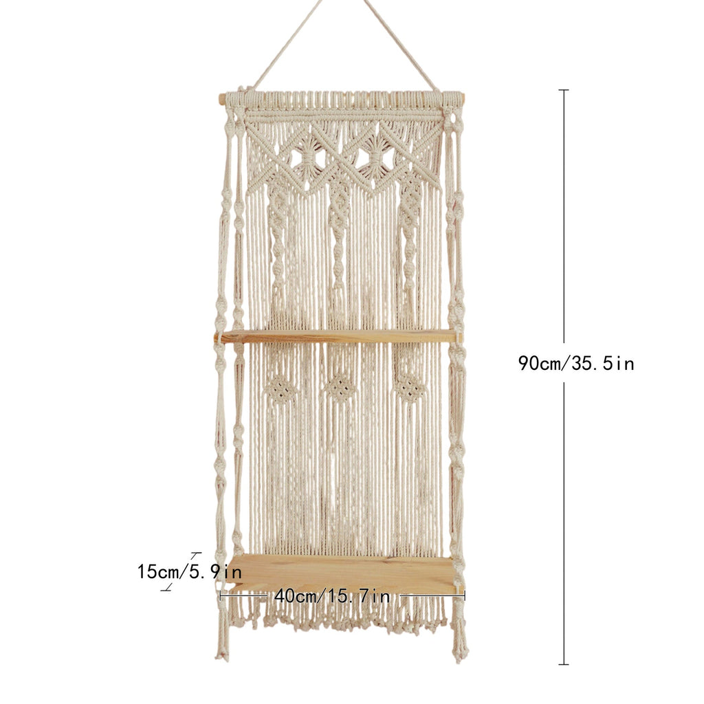 Elegant Macrame Wall Hanging Shelf | Kelmera