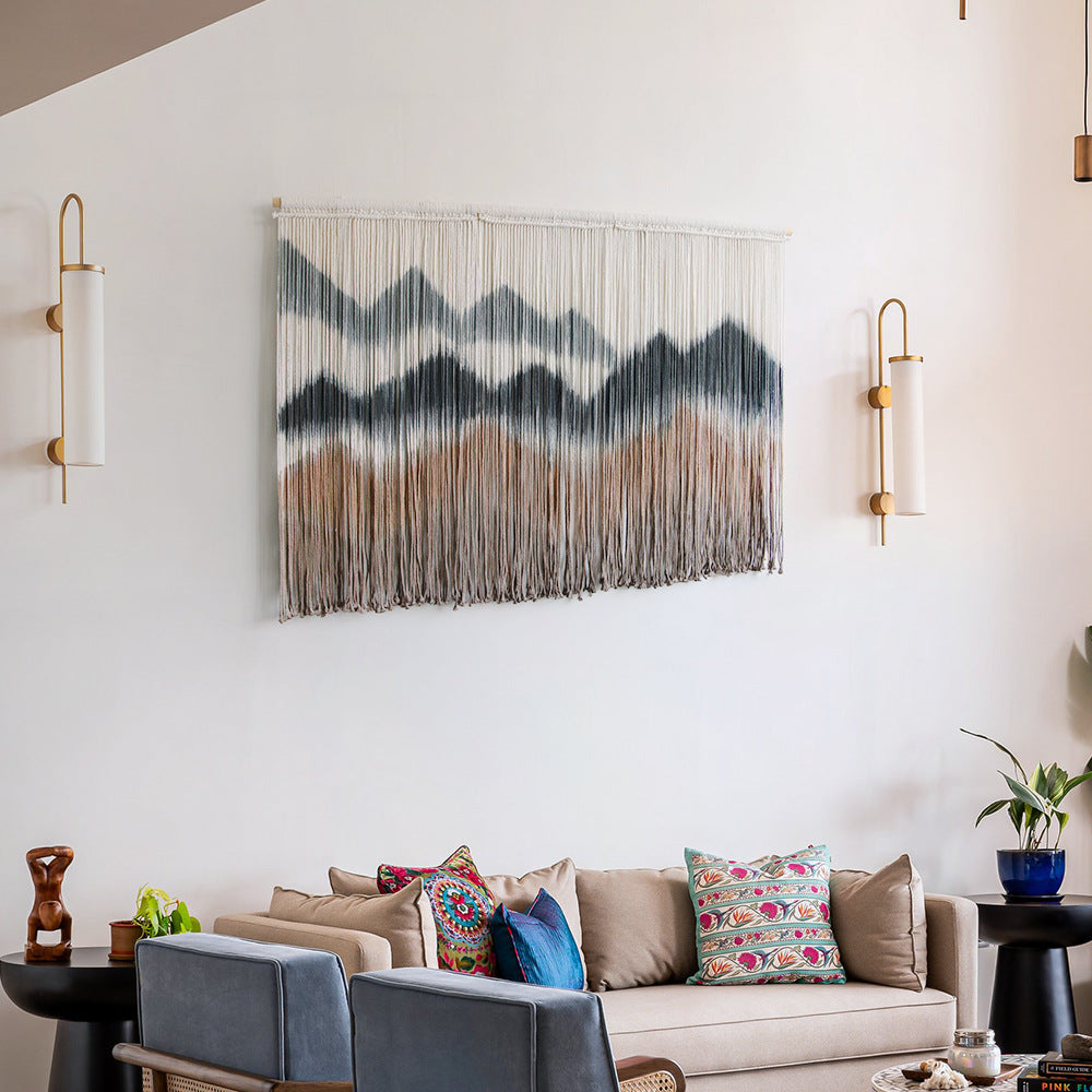 Elegant Macrame Wall Hanging with Artistic Wave Pattern | Kelmera
