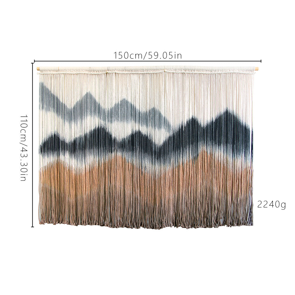 Elegant Macrame Wall Hanging with Artistic Wave Pattern | Kelmera