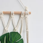 Elegant Macrame Wall Hanging with Decorative Tassels and Wooden Frame | Kelmera