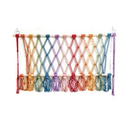 Elegant Macrame Wall Hanging with Decorative Tassels and Wooden Frame | Kelmera