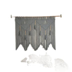 Elegant Macrame Wall Hanging with Ornate Fringes and Leaves | Kelmera